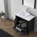 Modern Fittings Dior 32" Single Bath Vanity with Engineered Stone Top and Square Sink Faucet