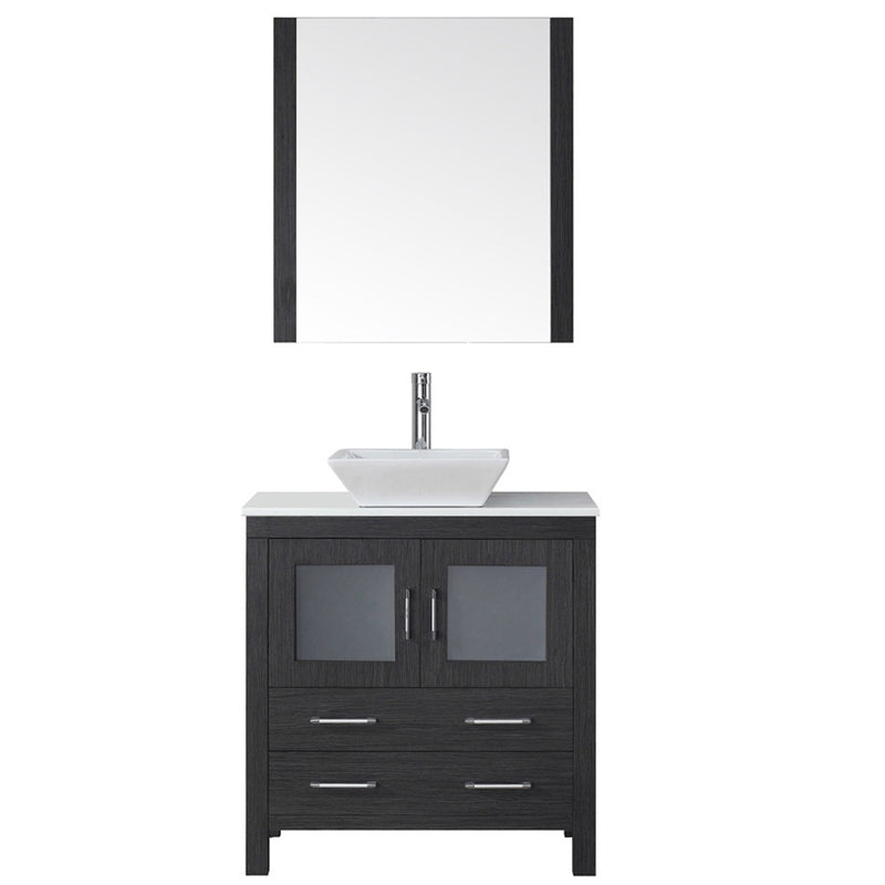 Modern Fittings Dior 32" Single Bath Vanity with Engineered Stone Top and Square Sink Faucet