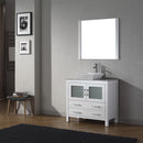 Modern Fittings Dior 32" Single Bath Vanity with Marble Top and Square Sink Faucet