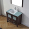 Modern Fittings Dior 36" Single Bath Vanity with Glass Top and Square Sink Faucet