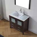 Modern Fittings Dior 36" Single Bath Vanity with Engineered Stone Top and Square Sink Faucet