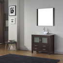 Modern Fittings Dior 36" Single Bath Vanity with Marble Top and Square Sink Faucet