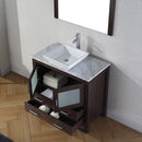 Modern Fittings Dior 36" Single Bath Vanity with Marble Top and Square Sink Faucet