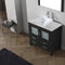 Modern Fittings Dior 36" Single Bath Vanity with Marble Top and Square Sink Faucet