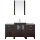 Modern Fittings Dior 60" Single Bath Vanity with Ceramic Top and Integrated Square Sink Faucet