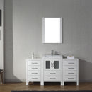 Modern Fittings Dior 60" Single Bath Vanity with Ceramic Top and Integrated Square Sink Faucet