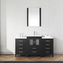 Modern Fittings Dior 60" Single Bath Vanity with Ceramic Top and Integrated Square Sink Faucet