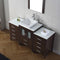 Modern Fittings Dior 60" Single Bath Vanity with Engineered Stone Top and Square Sink Faucet