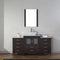 Modern Fittings Dior 60" Single Bath Vanity with Marble Top and Square Sink Faucet