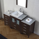 Modern Fittings Dior 60" Single Bath Vanity with Marble Top and Square Sink Faucet