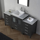 Modern Fittings Dior 60" Single Bath Vanity with Marble Top and Square Sink Faucet