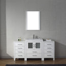 Modern Fittings Dior 64" Single Bath Vanity with Ceramic Top and Integrated Square Sink Faucet