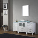 Modern Fittings Dior 64" Single Bath Vanity with Ceramic Top and Integrated Square Sink Faucet