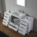 Modern Fittings Dior 64" Single Bath Vanity with Ceramic Top and Integrated Square Sink Faucet