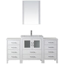 Modern Fittings Dior 64" Single Bath Vanity with Ceramic Top and Integrated Square Sink Faucet