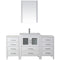 Modern Fittings Dior 64" Single Bath Vanity with Ceramic Top and Integrated Square Sink Faucet