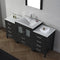 Modern Fittings Dior 64" Single Bath Vanity with Ceramic Top and Integrated Square Sink Faucet