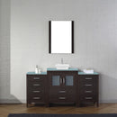 Modern Fittings Dior 64" Single Bath Vanity with Glass Top and Square Sink Faucet