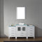 Modern Fittings Dior 64" Single Bath Vanity with Glass Top and Square Sink Faucet