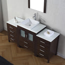 Modern Fittings Dior 64" Single Bath Vanity with Engineered Stone Top and Square Sink Faucet