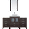 Modern Fittings Dior 64" Single Bath Vanity with Engineered Stone Top and Square Sink Faucet