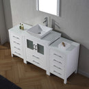 Modern Fittings Dior 64" Single Bath Vanity with Engineered Stone Top and Square Sink Faucet