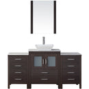 Modern Fittings Dior 64" Single Bath Vanity with Marble Top and Square Sink Faucet