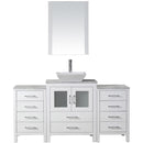 Modern Fittings Dior 64" Single Bath Vanity with Marble Top and Square Sink Faucet