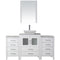 Modern Fittings Dior 64" Single Bath Vanity with Marble Top and Square Sink Faucet