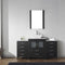 Modern Fittings Dior 64" Single Bath Vanity with Marble Top and Square Sink Faucet