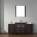 Modern Fittings Dior 66" Single Bath Vanity with Ceramic Top and Integrated Square Sink Faucet