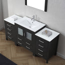 Modern Fittings Dior 66" Single Bath Vanity with Ceramic Top and Integrated Square Sink Faucet