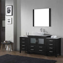 Modern Fittings Dior 66" Single Bath Vanity with Marble Top and Square Sink Faucet