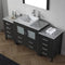 Modern Fittings Dior 66" Single Bath Vanity with Marble Top and Square Sink Faucet