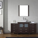 Modern Fittings Dior 68" Single Bath Vanity with Engineered Stone Top and Square Sink Faucet