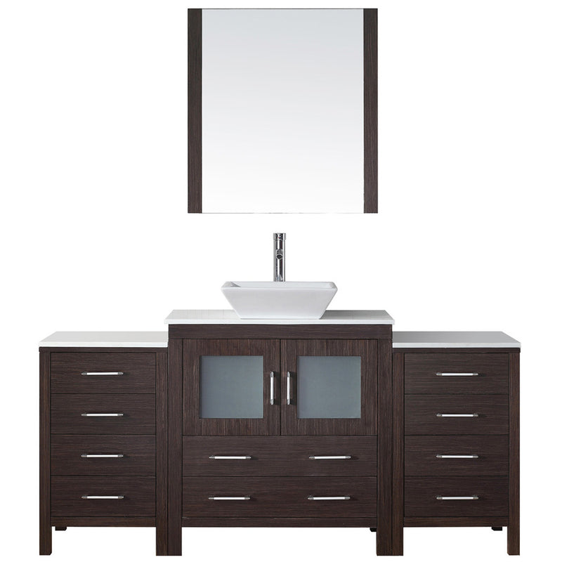 Modern Fittings Dior 68" Single Bath Vanity with Engineered Stone Top and Square Sink Faucet