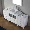 Modern Fittings Dior 68" Single Bath Vanity with Engineered Stone Top and Square Sink Faucet