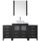 Modern Fittings Dior 68" Single Bath Vanity with Engineered Stone Top and Square Sink Faucet