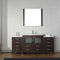 Modern Fittings Dior 72" Single Bath Vanity with Ceramic Top and Integrated Square Sink Faucet