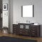 Modern Fittings Dior 72" Single Bath Vanity with Ceramic Top and Integrated Square Sink Faucet