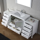 Modern Fittings Dior 72" Single Bath Vanity with Ceramic Top and Integrated Square Sink Faucet