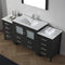 Modern Fittings Dior 72" Single Bath Vanity with Ceramic Top and Integrated Square Sink Faucet