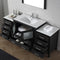 Modern Fittings Dior 72" Single Bath Vanity with Ceramic Top and Integrated Square Sink Faucet