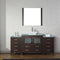 Modern Fittings Dior 72" Single Bath Vanity with Glass Top and Square Sink Faucet