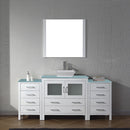 Modern Fittings Dior 72" Single Bath Vanity with Glass Top and Square Sink Faucet