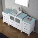 Modern Fittings Dior 72" Single Bath Vanity with Glass Top and Square Sink Faucet