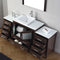 Modern Fittings Dior 72" Single Bath Vanity with Engineered Stone Top and Square Sink Faucet