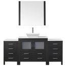 Modern Fittings Dior 72" Single Bath Vanity with Engineered Stone Top and Square Sink Faucet