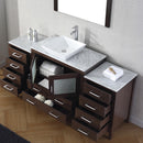 Modern Fittings Dior 72" Single Bath Vanity with Marble Top and Square Sink Faucet