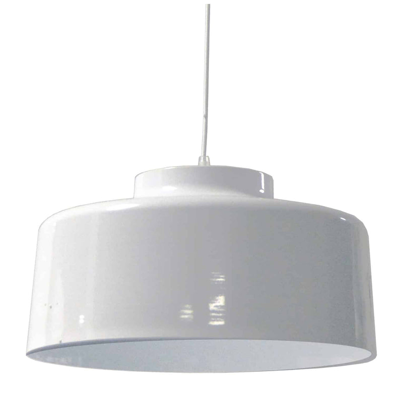 Dainolite 1 Light Metal Pendant White Finish KUP-201P-WH